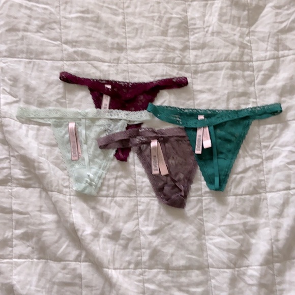 NWT Victoria’s Secret Very Sexy Cheeky Lace & V String Thong Lot 7 + PINK Lotion - Picture 5 of 12